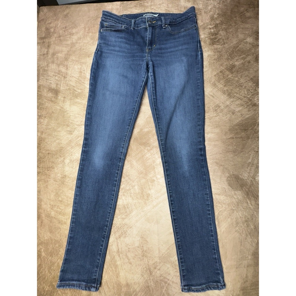Levis 711 Skinny Blue Stretch Denim Jeans Womens Size 29